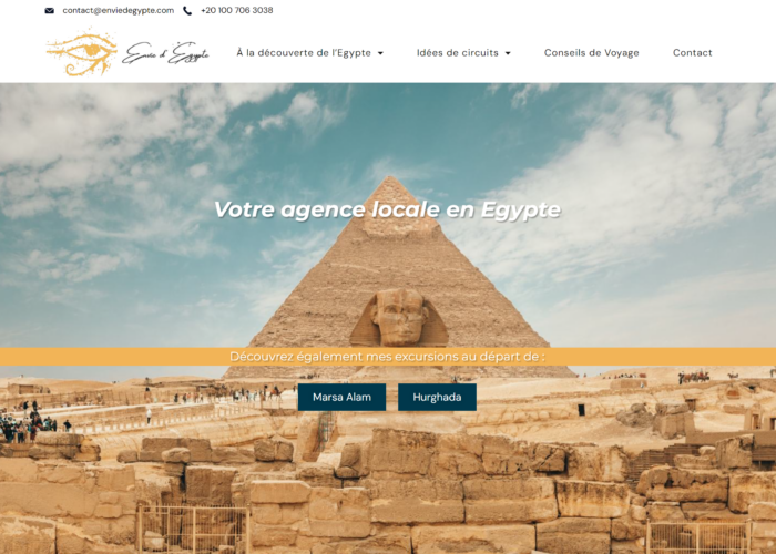 envie-d-egypte Portfolio ARM Digital Agency